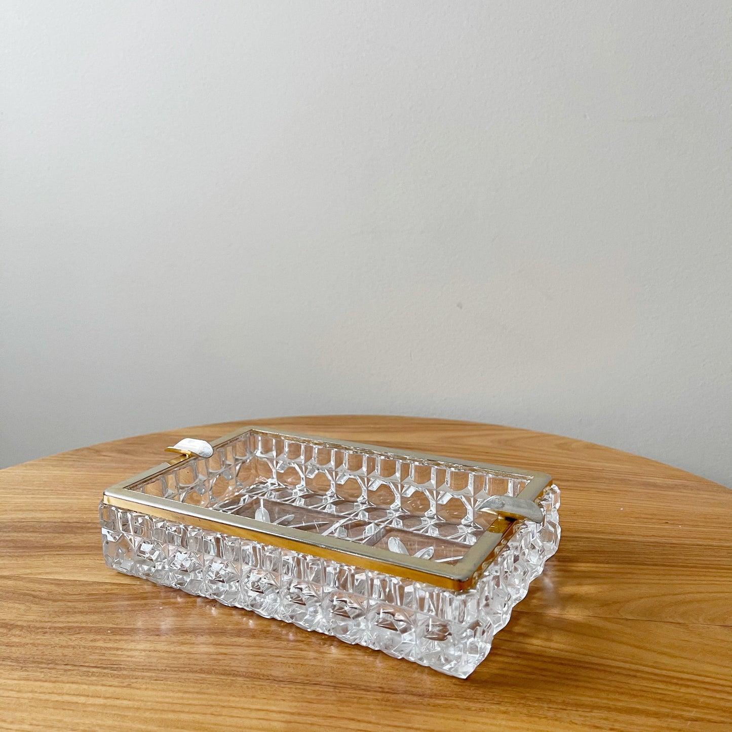 Vintage Crystal Glass Ashtray/Catchall