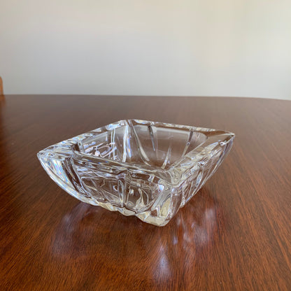 Vintage Crystal Glass Ashtray/Trinket Dish