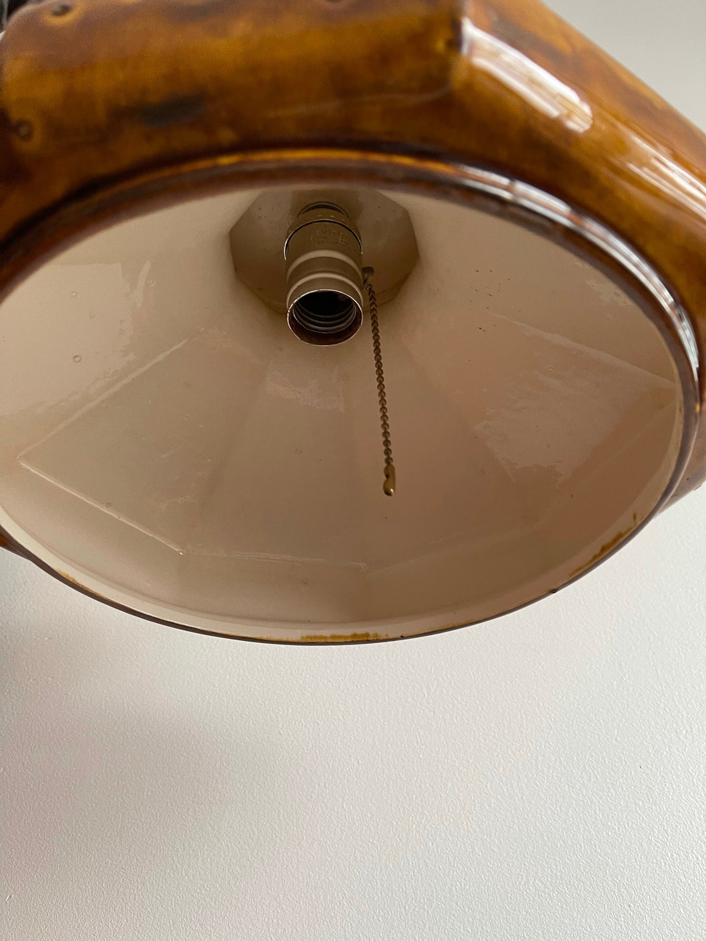 Vintage Ceramic Swag Lamp