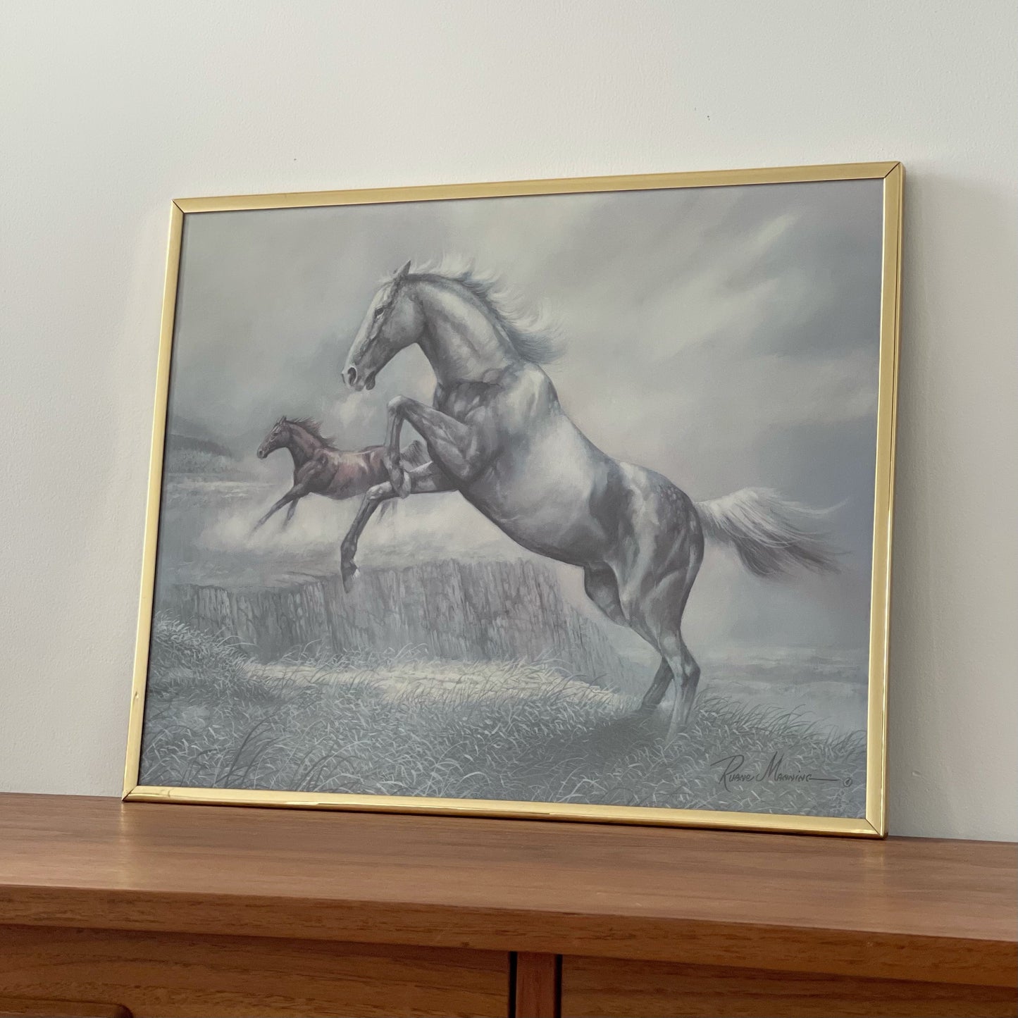 Vintage Horse Painting by Ruane Manning